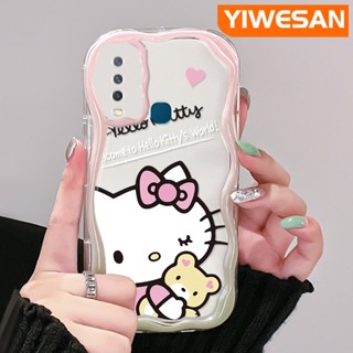 เคสโทรศัพท์มือถือแบบนิ่ม ใส กันกระแทก ลายการ์ตูนแมว หมี สําหรับ VIVO Y12 Y15 Y17 Y12i Y3 Y3s 2020