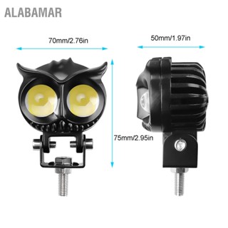 ALABAMAR ไฟหน้ารถจักรยานยนต์กันน้ำสีเหลืองสีขาวความสว่างสูง LED Spotlight สำหรับรถ ATV Off Road