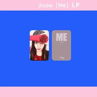 โปสการ์ดโฮโลแกรมเลเซอร์ JISOO SOLO Album ME Photocards Black-Pink สีดํา สีชมพู จํานวน 3 ชิ้น ต่อชุด