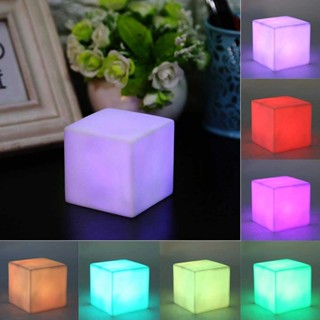 LED Cube Light Stool Cube With 16 Colours Colour Changing With Remote Control Weatherproof Solar Lamp Dimmable +