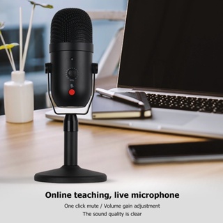 GARDEN LIVE ไมโครโฟนคอนเดนเซอร์ USB Cardioid ลดเสียงรบกวนอัจฉริยะสำหรับการบันทึก Podcasting การเล่นเกม