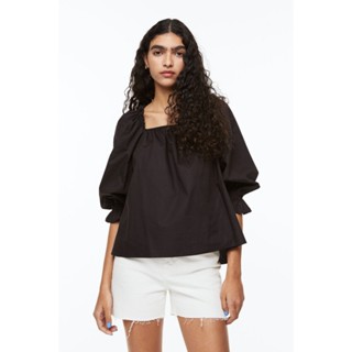 H&amp;M  Woman Frill-trimmed cotton blouse 1130716_1