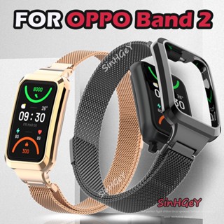 สายนาฬิกาข้อมือ สเตนเลส แม่เหล็ก สําหรับ Oppo band 2 Oppo2