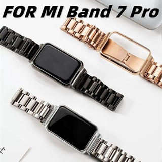 สายรัดข้อมือ สเตนเลส โลหะ แบบเปลี่ยน สําหรับ Xiaomi Mi Band 7pro 7 Pro