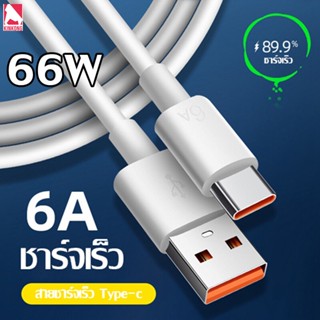 Kinkong สายชาร์จเร็ว type c 66W 6A สายเคเบิลข้อมูลการชาร์จแบบซูเปอร์แฟลช  phone Cable compatible with Xiaomi รุ่นอื่นๆ