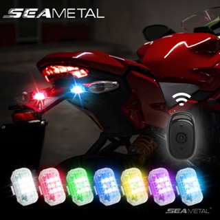 Seametal ไฟกระพริบ LED RGB 7 สี สําหรับรถจักรยานยนต์ รถยนต์ จักรยาน โดรน