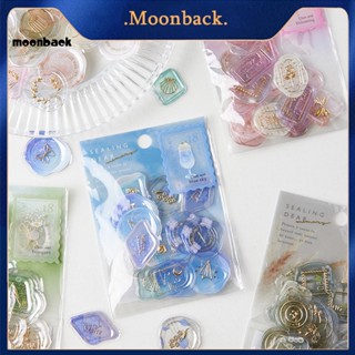 &lt;moonback&gt; สติกเกอร์ขี้ผึ้ง ติดทนนาน สําหรับห่อของขวัญ งานปาร์ตี้ DIY 18 ชิ้น