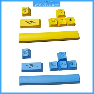 Pop Little Bee PBT 6 25U Space Esc Enter ชุดปุ่มกดคีย์บอร์ด สําหรับ Mechanical Keyboar