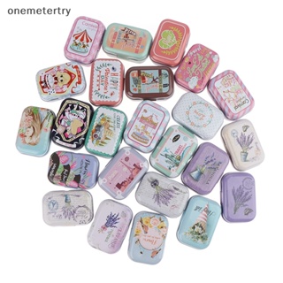 Onem กล่องโลหะดีบุก ขนาดเล็ก สุ่มสี สําหรับใส่เครื่องประดับ ต่างหู เหรียญ ของขวัญ