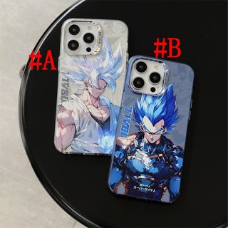 เคสแข็ง เคสไอโฟน iPhone 14 Pro Max iPhone 13 Pro Max iPhone 12 Pro Max iPhone 11 Cartoon Cool ดราก้อนบอล Dragon Ball Goku &amp; Vegeta Color Electroplating Design Hard Case