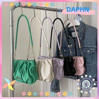 Daphs กระเป๋าสะพายไหล่ สะพายข้าง หนัง PU สีพื้น ความจุขนาดใหญ่ สําหรับผู้หญิง