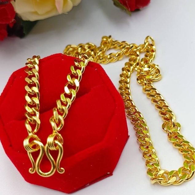 THAIJY15 สร้อยคอทอง ลายเลส งานชุบทอง สร้อยคอห้อยพระ สร้อยแฟชั่น k726