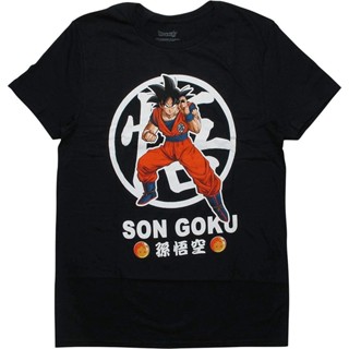 เสื้อยืดแขนสั้นเสื้อแขนสั้น การ์ตูน Dragon Ball Super Son Goku Kanji Mens T-Shirt เสื้อยืดอนิเมะS-5XL