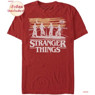 CTzazat สเตรนเจอร์ ธิงส์ เสื้อ Stranger Things Womens Night Silhouettes T-Shirt เสื้อยืด ผ้าระบายอากาศ เสื้อยืดเเขนสั้น