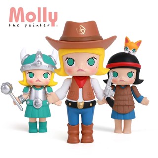 ✿POPMART MOLLY Looking For Big Ear Cow ค้นหาวัวหูใหญ่ กล่องตาบอด  สไตล์ที่เลือกได้ น่ารักตุ๊กตา ของเล่น