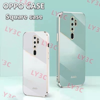 เคสโทรศัพท์มือถือ ซิลิโคน ชุบทอง กันกระแทก สําหรับ Oppo A5 A9 A3S A5S A12 F9 A71 A37