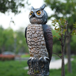 ตุ๊กตานกฮูกจําลอง พลาสติก งานฝีมือ สําหรับตกแต่งสวนกลางแจ้ง
