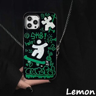 [Lemon] เคสโทรศัพท์มือถือแบบนิ่ม ลายกราฟฟิตี้ Villain แวววาว สําหรับ Iphone 14 14pro 14plus 14promax 7 8 7plus 8plus 11 112 X XS XR XSMAX 11pro 12pro 12promax 12promax 13 13promax 13promax