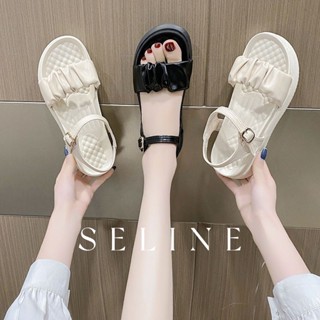 SELINE  รองเท้าแตะ รองเท้าแตะแบบสวม 2023 ใหม่ พื้นหนานุ่ม กันลื่น พักผ่อนริมทะเล  สบาย Comfortable คุณภาพสูง ทันสมัย B28G0DQ 37Z230910