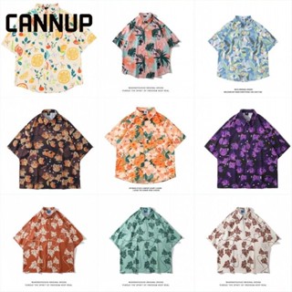 CANNUP ส่งทุกวัน เสื้อลายดอก เสื้อฮาวายผู้หญิง ใส่ได้ทั้งชาย-หญิง A25K0QK