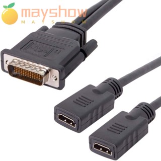 Mayshow DMS 59 Pin to 2 HDMI Cable HDTV อะแดปเตอร์แยกจอภาพคู่ Y Splitter