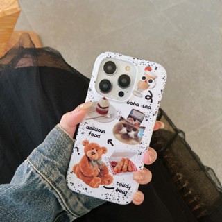 เคสโทรศัพท์มือถือแบบแข็ง ลายคิตตี้ หมี สําหรับ iPhone X Xs XR XsMax 11 11ProMax 12 12Pro 12ProMax 13 13Pro 13ProMax 14 14Pro 14plus 14ProMax