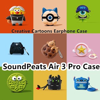 【คุณภาพสูง】เคสหูฟัง แบบนิ่ม ลายการ์ตูน สําหรับ SoundPeats Air 3 Pro SoundPeats Air 3 Pro