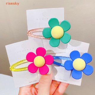 [risesky] กิ๊บติดผม รูปดอกไม้ สีแคนดี้ สําหรับผู้หญิง