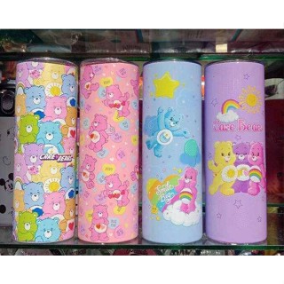 แก้วเก็บอุณหภูมิ Care Bears เก็นร้อน-เย็น ฝาเลื่อนสไลด์เปิด-ปิด ตัวแก้วเป็นสแตนเลส 304 พร้อมหลอดแสตนเลส ความจุ 20 oz