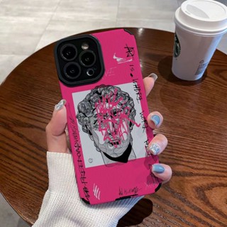 เคสโทรศัพท์มือถือหนังแกะนิ่ม กันกระแทก ลายกราฟฟิตี้ สําหรับ Iphone 11Pro MAX 14 PRO MAX 11 12 13 6 7 8plus XR Xmax