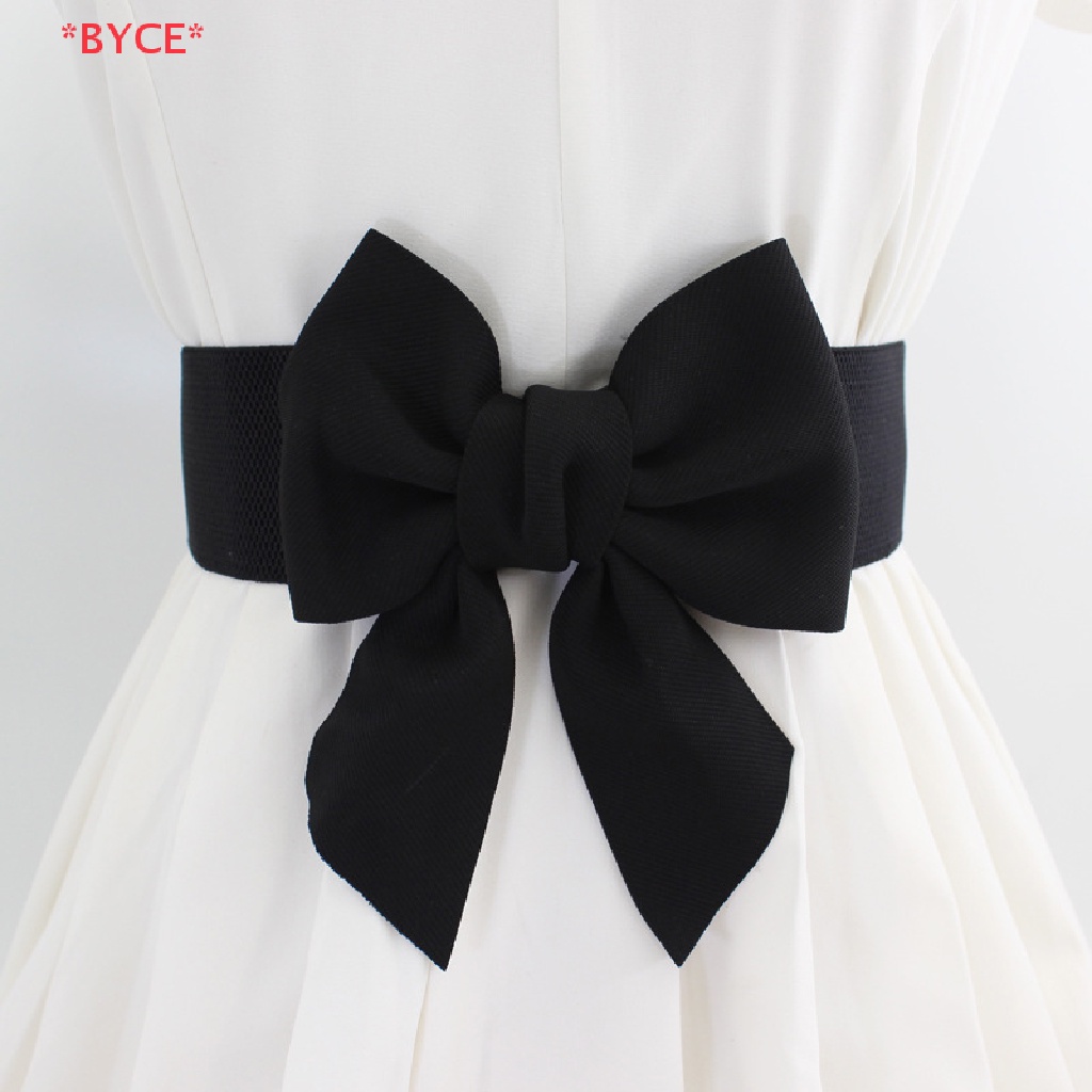 Byce> เข็มขัดยางยืด ประดับโบว์ ขนาดใหญ่ กว้าง ยืดหยุ่น เครื่องประดับ สําหรับผู้หญิง