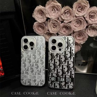 เคสโทรศัพท์มือถือ กันกระแทก ลายตัวอักษร แต่งกลิตเตอร์ สําหรับ Apple Iphone 14ProMax 13 12 11