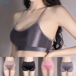 【HODRD】Women Lingerie Underpants Crop Tops High Waist Oil Shiny Panties Safety【Fashion】