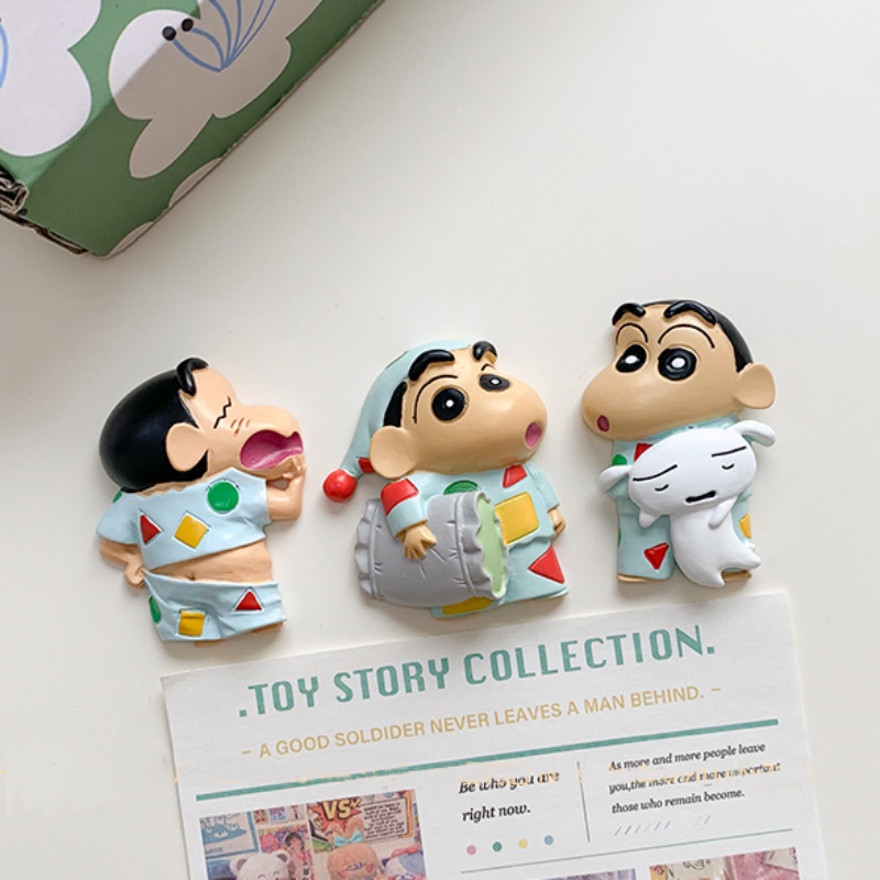 แม่เหล็กติดตู้เย็น ชินจัง ลายการ์ตูนน่ารัก Crayon Shin-chan refrigerator magnet ชินจังจอมแก่น ของตั้งโชว์ ของขวัญวันเกิด แม่เหล็ก