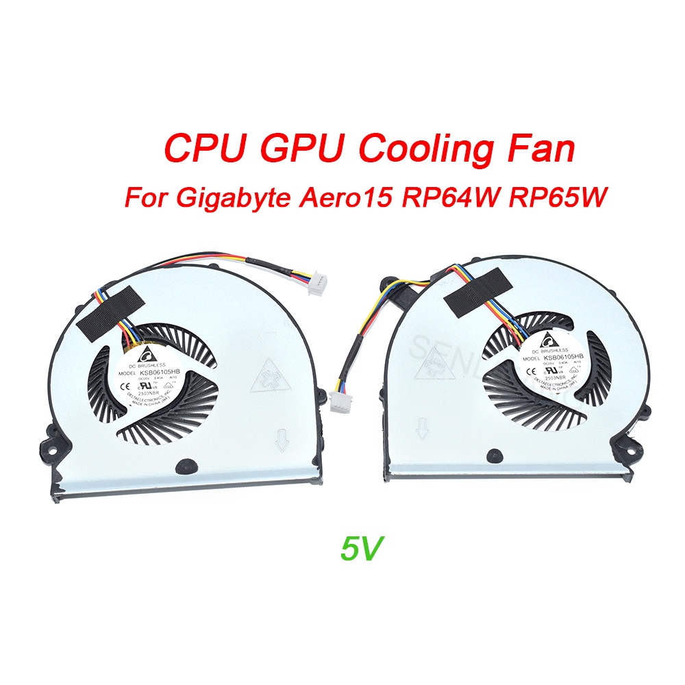 แล็ปท็อปใหม่ CPU GPU พัดลมระบายความร้อนสําหรับ Gigabyte Aero14 Aero15 V8 X9 Y9 RP64 P64 RP64W RP65 R