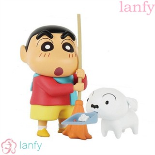 Lanfy โมเดลฟิกเกอร์ PVC รูปชินจังชินจัง ขนาด 9 ซม. ของเล่นสําหรับเด็ก