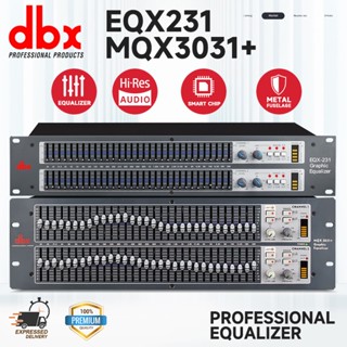 DBX EQX231  มีตัวกรองสูงซึ่งสามารถกำจัดเสียงรบกวนความถี่ต่ำได้อย่างมีประสิทธิภาพโปรเซสเซอร์เสียงที่ดีที่สุด Equalizer