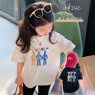 พร้อมส่ง ลดกระหน่ํา เสื้อยืดแขนสั้น แฟชั่นฤดูร้อน สไตล์เกาหลี และญี่ปุ่น สําหรับเด็กผู้หญิง 2023