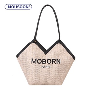 MOUSOON  กระเป๋าสตรีกระเป๋าสะพายข้างใหม่อินเทรนด์ลําลองความจุขนาดใหญ่ซอกแฟชั่นที่เรียบง่ายรักแร้กระเป๋าสะพายไหล่