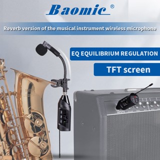 Baomic TR-15 TR15 เครื่องดนตรีแซกโซโฟน ไมโครโฟนไร้สาย ปรับได้ 6 ระดับ EQ