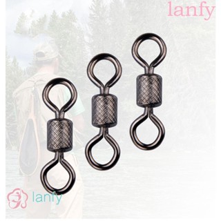 Lanfy ตัวเชื่อมต่อตะขอตกปลา 8 ห่วง 50 ชิ้น