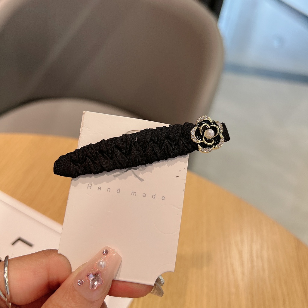 ใหม่ กิ๊บติดผมหน้าม้า ประดับพลอยเทียม สวยหรู สไตล์เกาหลี แฟชั่นเรียบง่าย สําหรับผู้หญิง - รูปที่ 5