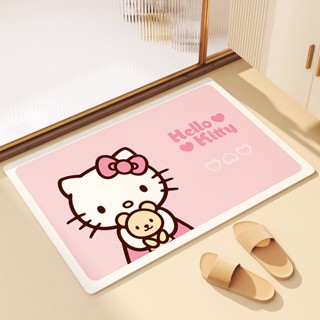 พรมปูพื้น กันลื่น แบบนิ่ม ลายการ์ตูน Hello Kitty เหมาะกับของขวัญ สําหรับตกแต่งบ้าน ห้องน้ํา