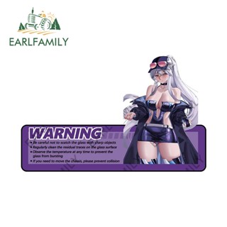 Earlfamily สติกเกอร์ไวนิล Enterprise Azur Lane Warning ป้องกันรอยขีดข่วน ขนาด 13 ซม. × 8.2 ซม. สําหรับตกแต่งกระจกรถยนต์