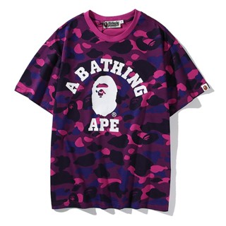 เสื้อยืดแขนสั้นลําลอง พิมพ์ลาย A BATHING APE&amp;Fashion สวมใส่สบาย สําหรับผู้ชาย และผู้หญิง K6Ru56