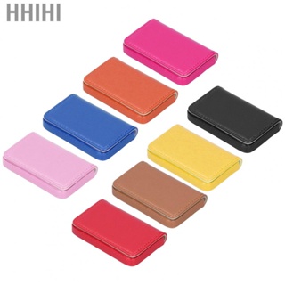 Hhihi Business Card Case With Magnetic Buckle Portable Name Card Holder Gifts Unisex