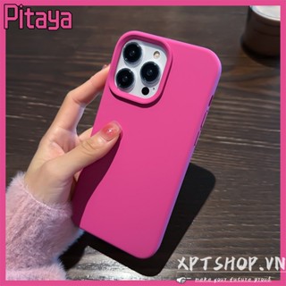 เคสโทรศัพท์มือถือ ซิลิโคนนิ่ม ป้องกันกระแทก สีพื้น แบบเรียบง่าย สําหรับ iPhone 14 13 12 11 Pro Max