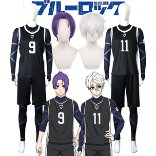 เสื้อกีฬาแขนสั้น คอสเพลย์ BLUE LOCK Jersey Seishiro Nagi Reo Mikage สําหรับปาร์ตี้ฮาโลวีน