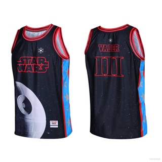 เสื้อกีฬาบาสเก็ตบอล ขนาดใหญ่ ลายการ์ตูนอนิเมะ Star Wars Vader สําหรับผู้ชาย และผู้หญิง