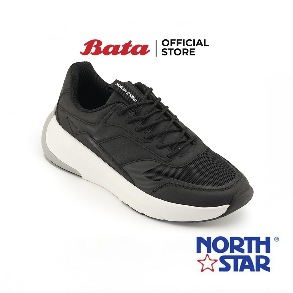 Bata บาจา ยี่ห้อ North Star รองเท้าผ้าใบแบบผูกเชือก รองเท้าผ้าใบแฟชั่น สนีกเกอร์ สำหรับผู้ชาย สีขาว 8211040 สีดำ 8216040